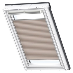 VELUX Wabenplissee Uni Beige 1155, 134x98 cm (UK04), Aluminiumschiene,GGU,Solar,VELUX