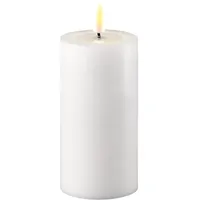 Deluxe Homeart LED Stumpenkerze 10 cm Ø 5 cm weiß