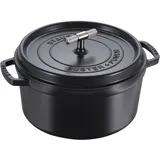 Staub La Cocotte Buster Punch 28 cm, rund, Schwarz, Gusseisen