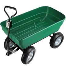 Tectake Bollerwagen mit Kippfunktion rot