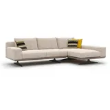 aea Ecksofa Designer Sofa L-Form Garnitur Couch Wohnzimmer Polster Textil Neu - Weiß