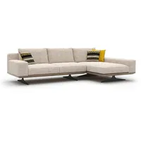 aea Ecksofa Designer Sofa L-Form Garnitur Couch Wohnzimmer Polster Textil Neu - Weiß