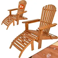 CASARIA 2x Adirondack mit Fußstütze