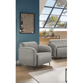 Home Affaire Cocktailsessel HOME AFFAIRE "Marone", grau, B:85cm H:76cm T:90cm, Luxus-Microfser weich 100% Polyester;Struktur fein 100% Polyester, Sessel, Cocktailsessel, auch als 2-Sitzer und 3-Sitzer erhältlich