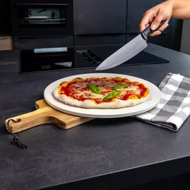 Intirilife Pizzastein Ø 33 cm Keramik/Stein/beige