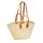 Marrakesch Orient & Mediterran Interior Korbtasche Ibiza Korbtasche Strandtasche Cesta gross (1-tlg), Handarbeit / Echtes Leder beige 55 cm x 32 cm x 25 cm