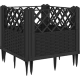 vidaXL Pflanzkasten 43,5 x 43,5 x 43,5 cm Schwarz