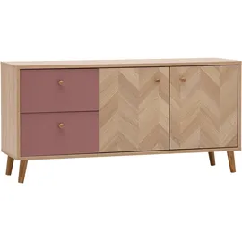 Schildmeyer Visby Lowboard 109 x 33 x 54,1 cm Eiche/Mauve Holz