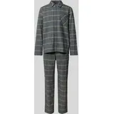 SCHIESSER Relaxed Fit Pyjama mit Kentkragen, Aqua, 48