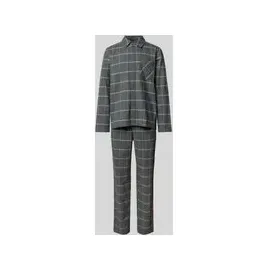 SCHIESSER Relaxed Fit Pyjama mit Kentkragen, Aqua, 48