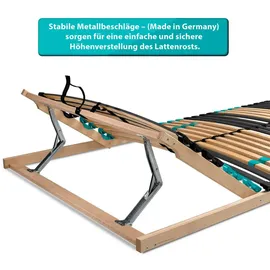 Coemo Lattenrost DRÖMSON 28 Federleisten Kopfteil verstellbar 140 x 200