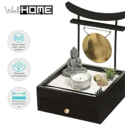 WellHome - Zen-Garten mit Schublade 16,3x15x20,3cm