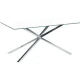 Beliani Cora 90 x 75 x 160 cm silber/transparent