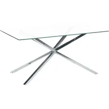 Beliani Cora 90 x 75 x 160 cm silber/transparent