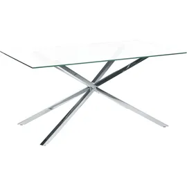 Beliani Cora 90 x 75 x 160 cm silber/transparent