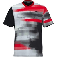 Head Topspin T-Shirt Mens Tennis, Print Vision/Schwarz, L EU