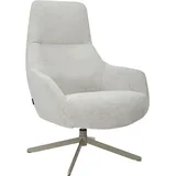 INOSIGN Drehsessel »CLARINDA moderner Ohrensessel drehbar, TV-Sessel, Relaxsessel«, 360-Grad drehbar, robustes Metallgestell beige