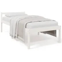 vidaXL Seniorenbett Weiß 75x190 cm Massivholz Kiefer