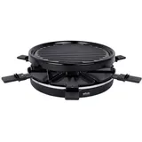 Silva Homeline PK-R 066 Raclette Antihaftbeschichtung, Überhitzungsschutz, 6 Pfännchen, Kontrollleu