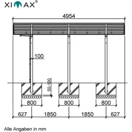 Ximax Portoforte 110 2,70 x 4,95 m mattbraun