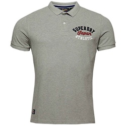 Superdry Herren Poloshirt - Vintage Superstate, Kurzarm, Knopfleiste, Baumwolle Grau M