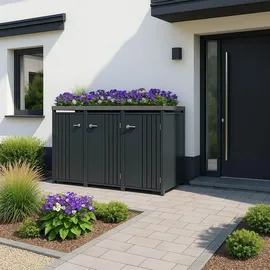 MCW Mülltonnenverkleidung O67 125 x 84 cm anthrazit