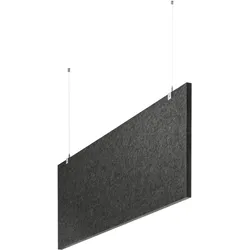baffel-Set - Deckenträger Farbe: anthrazit, Größe: 150x25x2,5cm