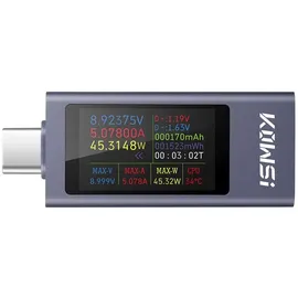 BerryBase KWS-2303C USB Tester 4-30V 12A OLED Display Metallgehäuse