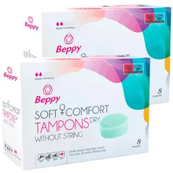 «DRY» (Classic) Soft Fadenlose Comfort Tampons, mittelgroß (16 Stück) 16 St