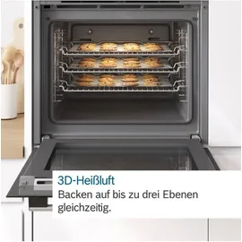 Bosch Herdset Bosch Backofen PYROLYSE + Beko Induktionskochfeld PowerBoost CombiZone autark 80cm