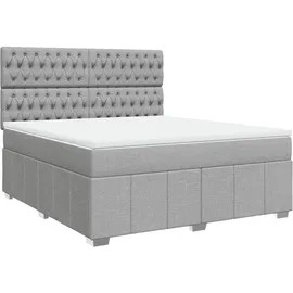vidaXL Boxspringbett 180 x 200 cm Hellgrau