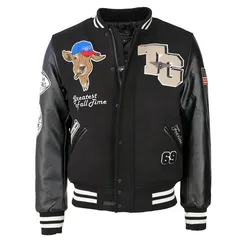 Bomberjacke TOP GUN "TG22014", Herren, Gr. 3XL, schwarz, Obermaterial: 50% Wolle, 50% Polyester / Ärmel: 100% Polyester / Strick: 100% Polyester, Jacken