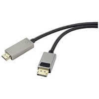 Renkforce RF-4995156 DisplayPort Verbindungskabel[1x Stecker, HDMI-A Stecker 2.00m Schwarz