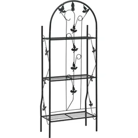 vidaXL Pflanzenregal 52 x 28 x 128 cm Schwarz