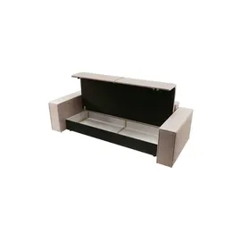 Selsey Schlafcouch Kunstleder 3-Sitzer Beige