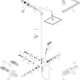 Hansgrohe Crometta E Showerpipe 240 1jet mit Thermostat chrom 27271000