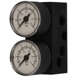 Siemens 6DR4004-1M MANOMETERBLOCK FUER ELEKTROPNEUMATISCHEN STELLUNGSREGLER SIPART PS2, 6DR40**-1*, EINFACH WIRKEND EINFACH NACHRUESTBAR 1 MANOMETER