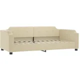 vidaXL Tagesbett Creme 100x200 cm Stoff
