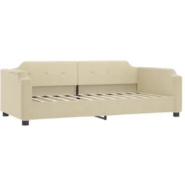 vidaXL Tagesbett Creme 100x200 cm Stoff