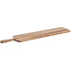 Servierbrett ZELLER PRESENT, beige (natur), B:15,5cm H:1,5cm L:75cm, Akazienholz, Schneidebretter, stilvoll