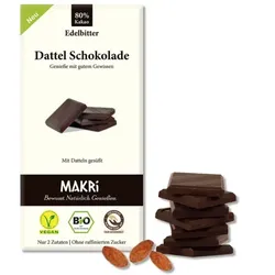 MAKRI Dattel Schokolade Edelbitter 80% bio
