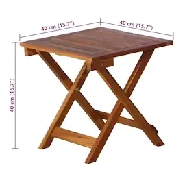 vidaXL Sonnenliege mit Tisch und Auflage Massivholz Akazie