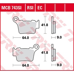 TRW Lucas TRW Lucas Bremsbelag MCB743SI Sinter Offroad