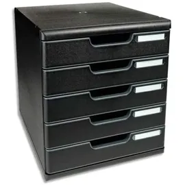 Exacompta Schubladenbox Modulo 39 x 33,5 x 33 cm 5-tlg. schwarz