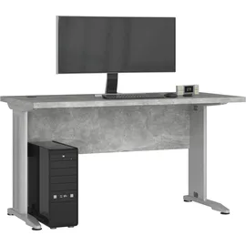 Akord Pc-schreibtisch Akord Bm135 In Der Farbe Beton B135 X H76 X T60 Cm