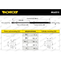 Monroe Motorhaubendämpfer 570N für RENAULT Clio IV