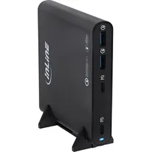 InLine USB Netzteil, GaN Ladegerät, 4-Port, 2x USB-C + 2x USB-A, 120W, schwarz