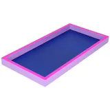 G-C Deko Tablett rechteckig dunkelblau/neon lila/lila