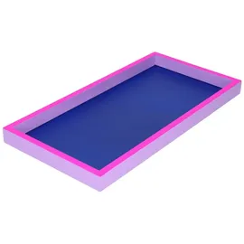 G-C Deko Tablett rechteckig dunkelblau/neon lila/lila