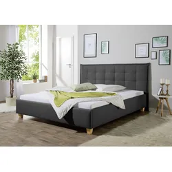 Polsterbett MAINTAL "Retlaw", grau (anthrazit), B:218cm H:105cm L:213cm, Betten, Bettseiten zerlegt, ohne Bettkasten